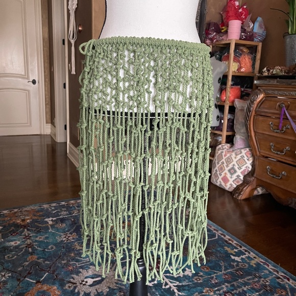 Handmade Macramé Wrap Around Rope Skirt - Picture 9 of 16